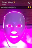 Chrissy Teigen Using LED Face Mask