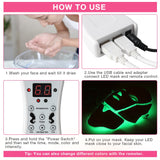 White 7 LED Face Mask & Neck Piece w/ Microcurrent – Professional Model