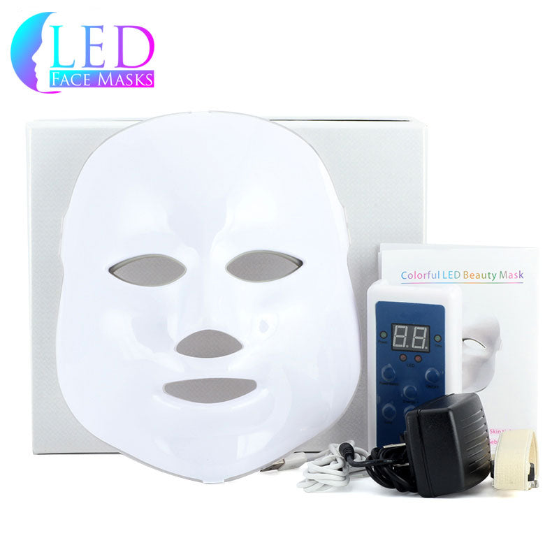 White/Gold 7 LED Face Mask – Deluxe Model