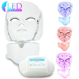 White 3 LED Face Mask & Neck Piece w/ Microcurrent & Oxygen - Professional Plus Model