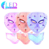White 3 LED Face Mask & Neck Piece w/ Microcurrent & Oxygen - Professional Plus Model