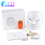 White Rechargable 7 LED Face Mask - Premium Plus Model
