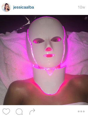 White 7 LED Face Mask & Neck Piece w/ Microcurrent – Professional Model